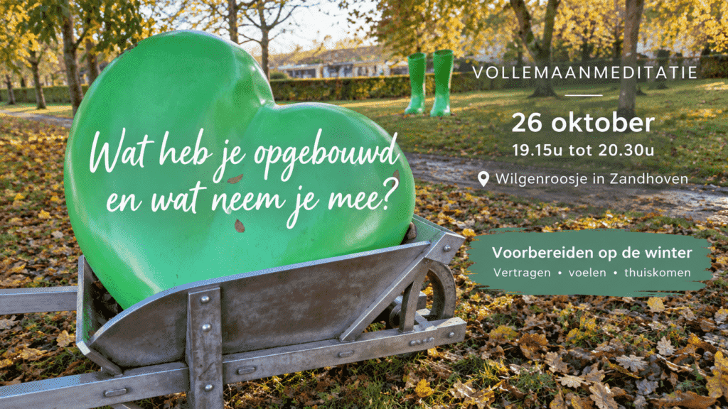 Volle maanmeditatie in oktober bij Wilgenroosje in Zandhoven: voorbereiden op de winter